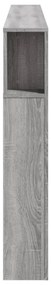 Cabeceira c/ LEDs 220x18,5x103,5 cm sonoma cinzento
