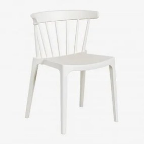 Pacote de 2 cadeiras de jardim empilháveis Aldora Gardénia Branco - Sklum