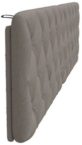 Almofadão de cabeceira 200 cm tecido cinzento-acastanhado