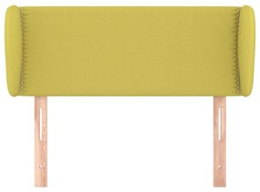 Cabeceira de cama c/ abas tecido 83x23x78/88 cm verde