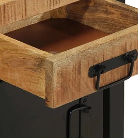 Mesa de cabeceira 40x30x50 cm madeira maciça manga áspera