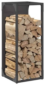 Suporte para lenha 25x25x60 cm aço laminado a frio preto
