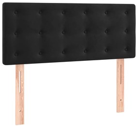 Cama box spring c/ colchão/LED 120x200 cm veludo preto