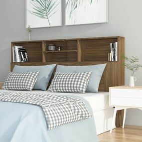vidaXL Armário de cabeceira 160x19x103,5 cm cor carvalho castanho