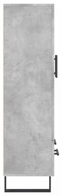 Aparador alto 69,5x31x115 cm derivados de madeira cinza-cimento