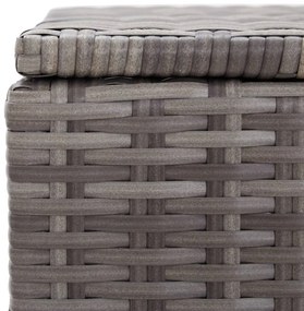 Caixa de arrumação para jardim 120x50x60 cm vime PE cinzento