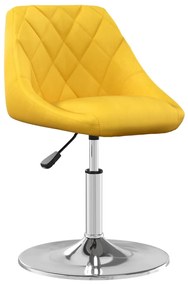 Cadeiras de jantar giratórias 4 pcs veludo amarelo mostarda
