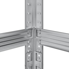 Prateleira para pneus de 3 camadas prateado 110x40x200 cm aço