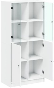 Armário alto c/ portas 68x37x142 cm derivados de madeira branco
