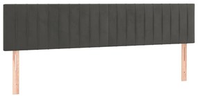 Cama boxspring com colchão 120x190 cm veludo cinzento-escuro