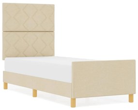 Cama vidaXL Creme 80x200 cm Tecido