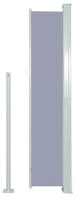 Toldo lateral retrátil 160 x 500 cm cinzento
