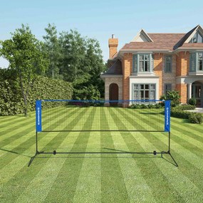 Rede de badminton com estrutura metálica 500 x 155 x 103 cm (L x A x P) Azul