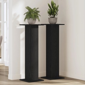 Suporte para Plantas vidaXL 2 pcs Carvalho Preto 30x30x95 cm Madeira C