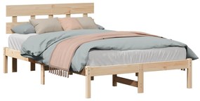 vidaXL Estrutura da Cama Castanho 120 x 190 cm Madeira de pinho maciça
