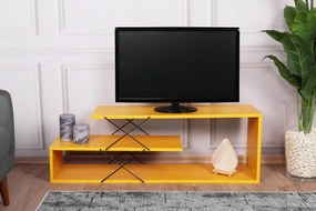 Móvel TV Zigzag – Amarelo – 120x40x30 cm