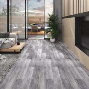 Tábuas soalho PVC não-autoadesivo 5,26 m² 2 mm cinzento mate