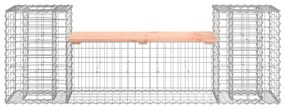 Banco jardim design gabião 183x41x60,5cm madeira douglas maciça