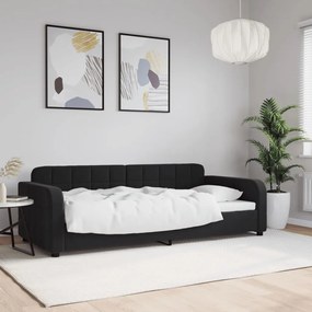 Sofá-cama 90x190 cm veludo preto