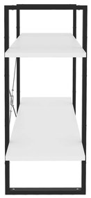 Estante com 2 prateleiras 100x30x70 cm derivados madeira branco