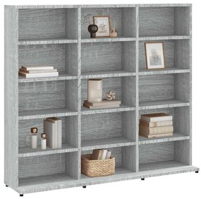 Armário p/ CD 100x23x89,5 cm derivados madeira cinzento sonoma