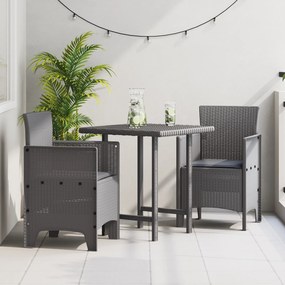 vidaXL Cadeiras de Jardim com Almofadas 2 pcs Cinza Claro Polirattan