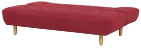 Sofá-cama de 3 lugares em tecido vermelho ALSTEN Beliani