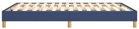Estrutura de cama sem colchão 140x190 cm tecido azul