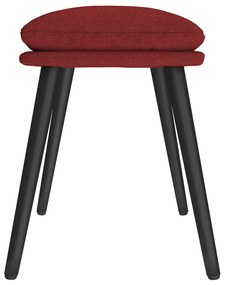 Apoio de pés 45x29,5x35 cm tecido vermelho tinto