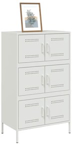 Aparador alto 68x39x113 cm aço branco