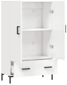 Aparador alto 69,5x31x115 cm derivados madeira branco brilhante
