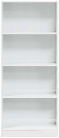 Estante 60x24x143 cm derivados de madeira branco brilhante