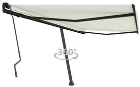 Toldo retrátil manual independente 450x300 cm cor creme