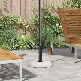 vidaXL Base de Parasol para Postes de 37/42/52/58mm de Betão Branco 20 kg
