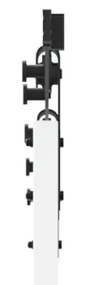 Porta Deslizante vidaXL com Conjunto de Ferragens Branco 73.5x198.5 cm