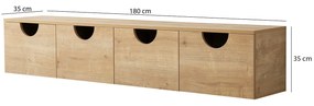 Móvel TV Stand Four Seasons – Carvalho – 180x35x35 cm