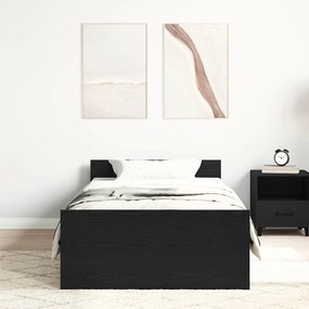 Estrutura cama s/ colchão derivados madeira carvalho preto