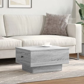 Mesa de centro 60x45x31 cm derivados de madeira cinzento sonoma