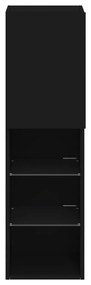 Móvel de TV com luzes LED 30,5x30x102 cm preto
