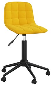 vidaXL Cadeira de escritório giratória veludo amarelo