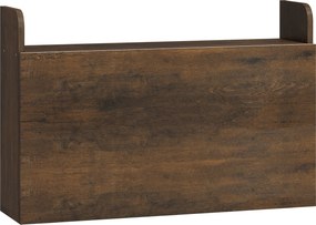 HOMCOM Mesa de parede suspensa para computador com prateleira dobrável e arrumação - 77 x 20 x 51 cm | Aosom Portugal