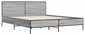 Estrutura de cama 135x190 cm derivados de madeira/metal