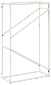 Suporte para lenha 60x25x100 cm aço laminado a frio branco