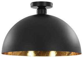 Candeeiros de teto 2 pcs semiesférico E27 preto e dourado