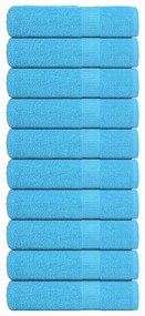 Toalhas de banho 10 pcs 100x150cm 360 gsm 100% algodão turquesa