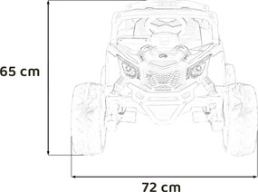 Buggy elétrico para Crianças ATV CAN-AM Maverick 24V 4x4 Rodas Espuma EVA, Assentos couro ecológico Laranja