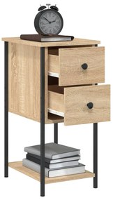 Mesa de cabeceira 32x42x70 cm derivados madeira carvalho sonoma