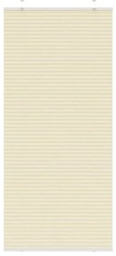 vidaXL Creme Plissada Cega 90x200 cm Largura Tecido 89,4 cm Poliéster