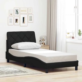 vidaXL Estrutura de cama sem colchão 80x200 cm tecido preto