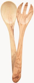 Talheres de salada em madeira de oliveira Rosa, conjunto de 2
